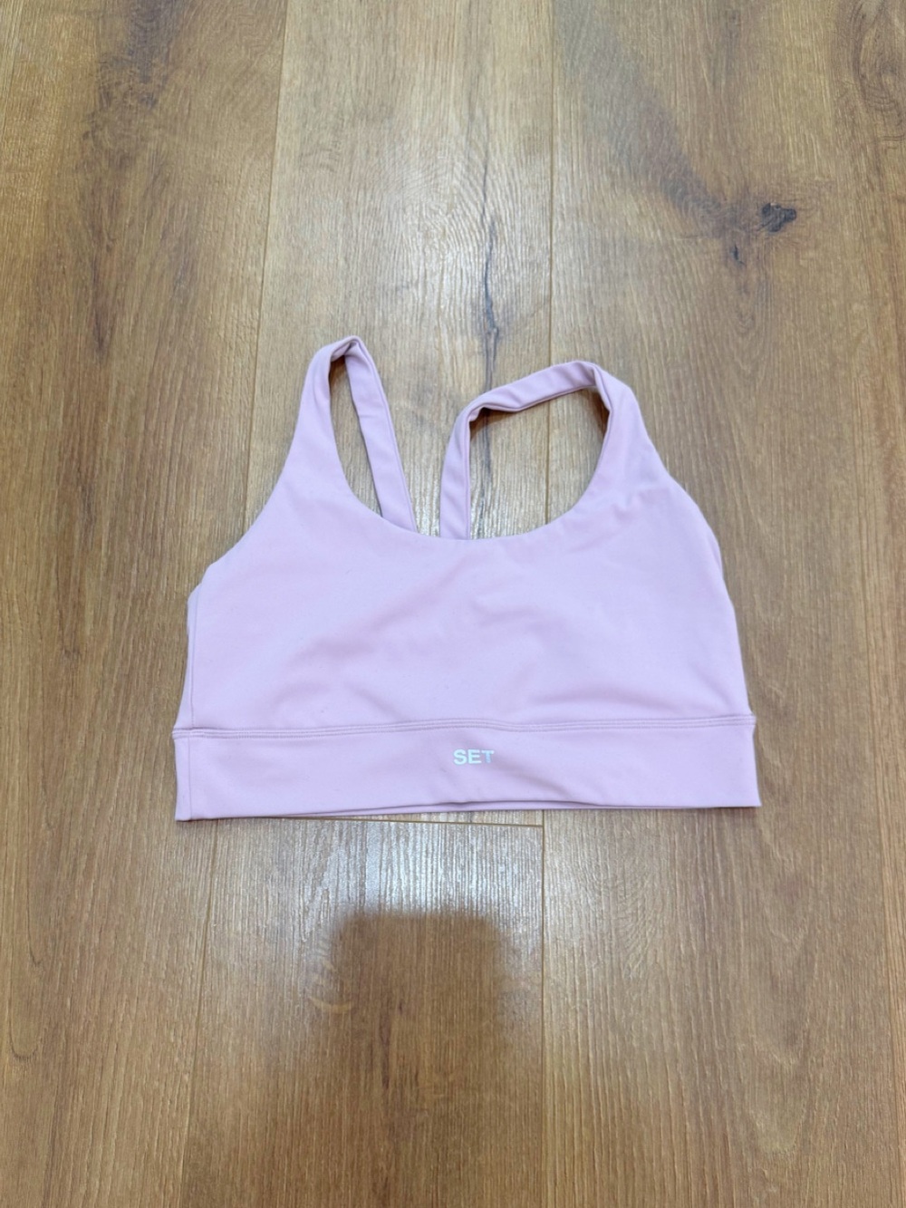 set active light pink sports bra